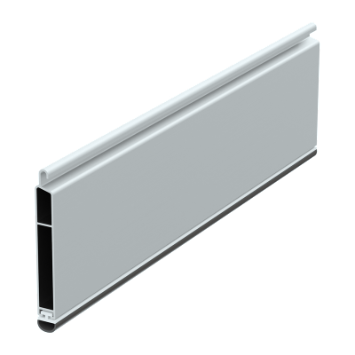 Mini-Hohlkammer-Endleiste mit PVC-Endstab silber eloxiert E6 EV1