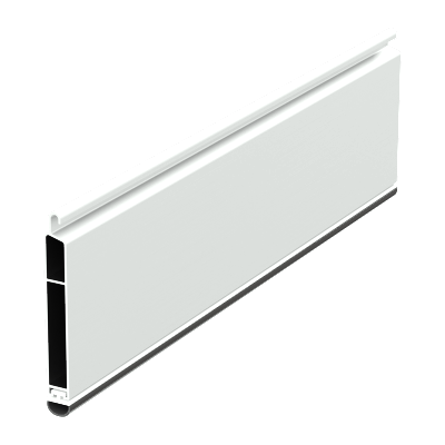Mini-Hohlkammer-Endleiste mit PVC-Endstab grau lackiert RAL 7038